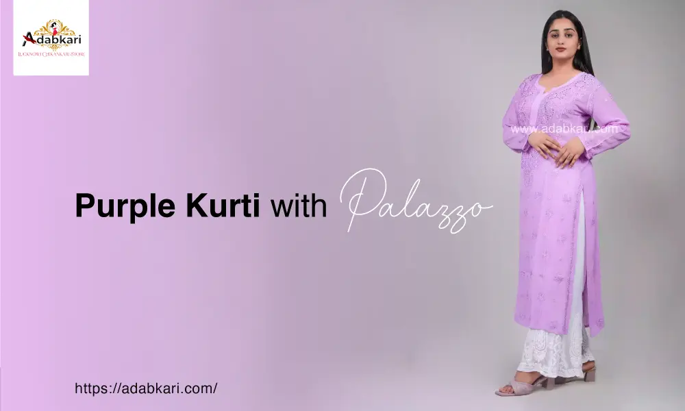 Purple Kurti with Palazzo