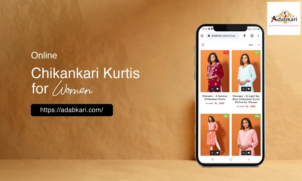 Online Chikankari Kurtis for Women
