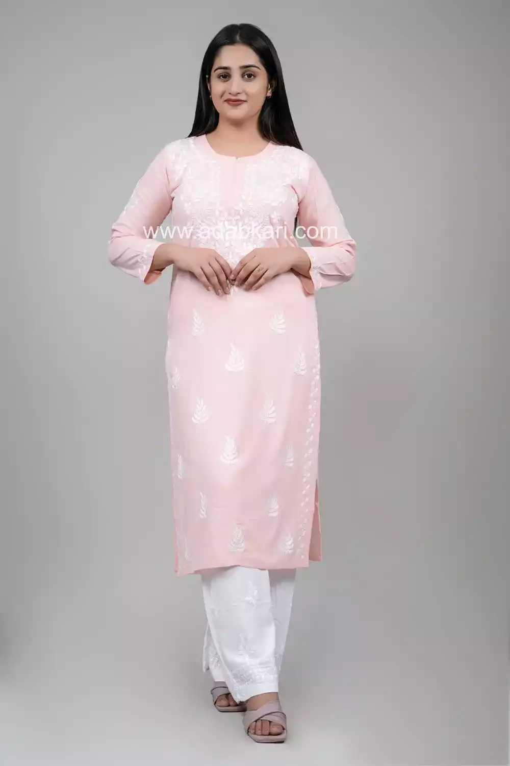 Pink Chikankari Suits For Women | Chikankari Salwar Suits Online