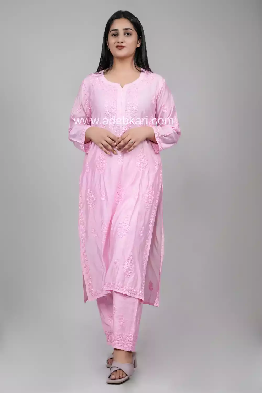 Silk Chikankari Suits Online For Women